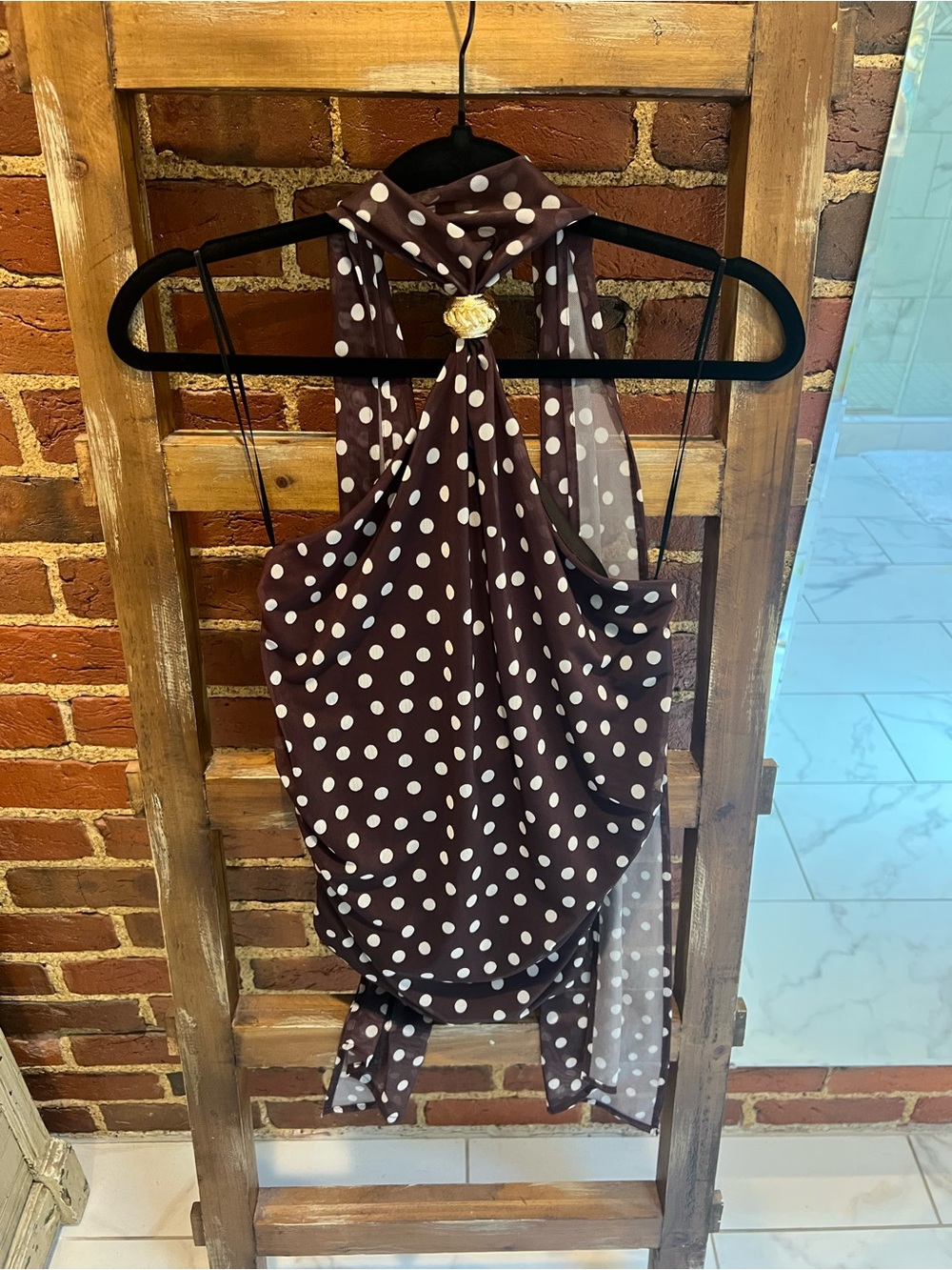 Halter with Gold Accents